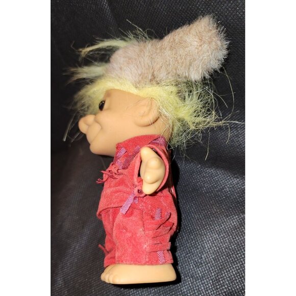 Vintage Russ Troll Doll With Red Outfit & Santa Hat Davey Crockett - Picture 4 of 9